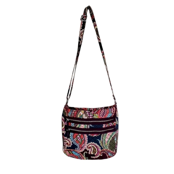 Vera Bradley Iconic Triple Zip Hipster Heirloom Paisley Crossbody Bag - Picture 2 of 16